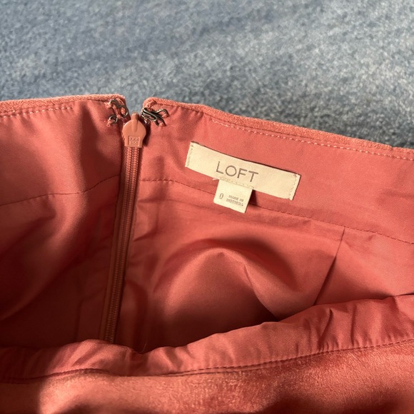 Loft Coral Suede Wrap Skirt - Picture 4 of 4